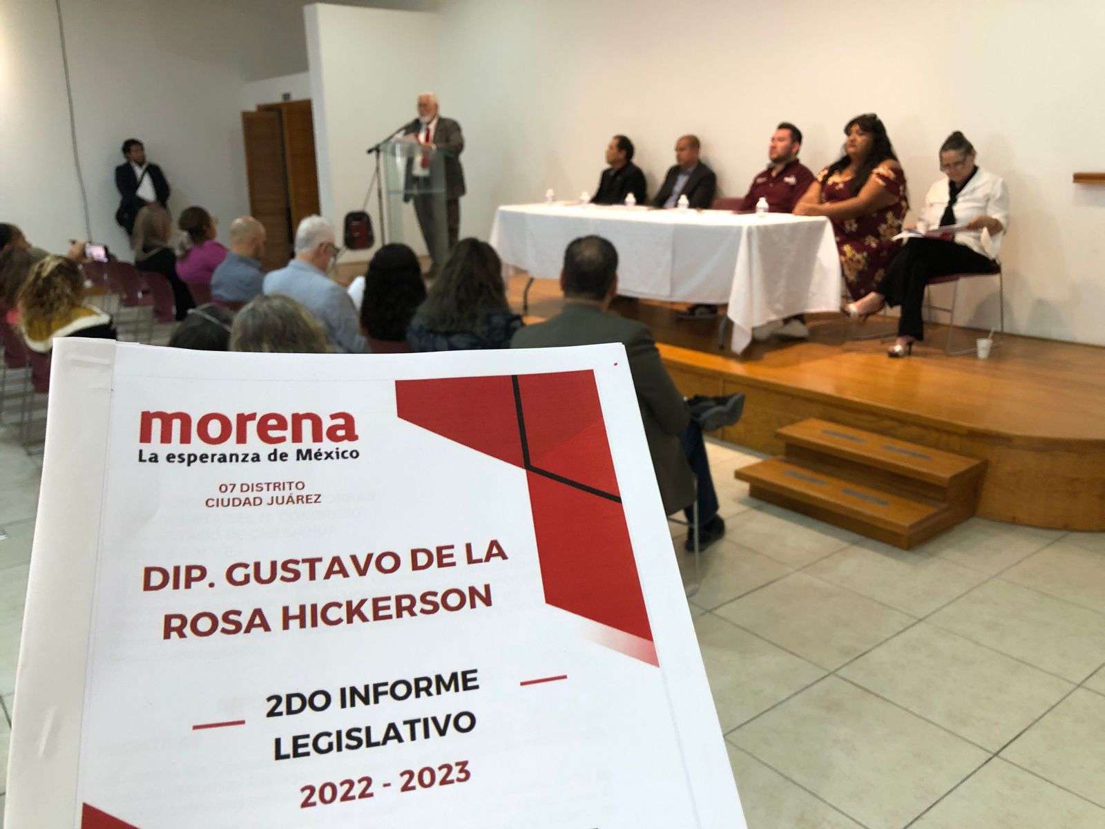 Diputado de Morena en Ciudad Juárez rinde segundo informe de