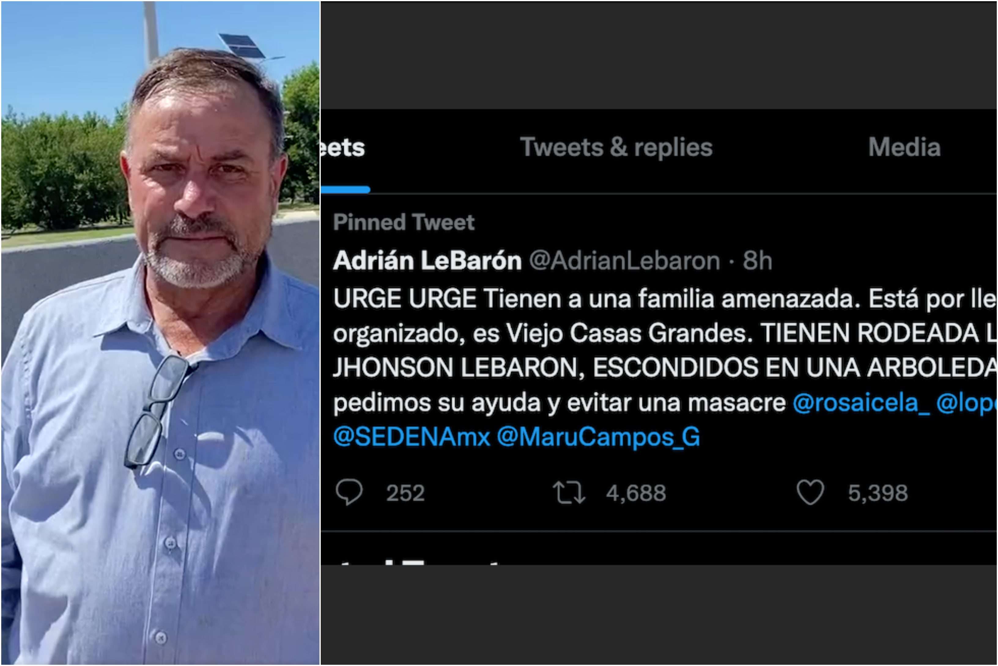Adrián LeBarón: tienen sicarios rodeada casa de familiar en NCG