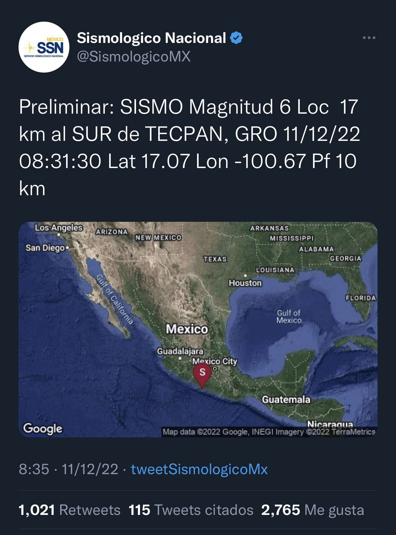 Video Cómo Se Vivió El Sismo De 6° Richter El Bordo 