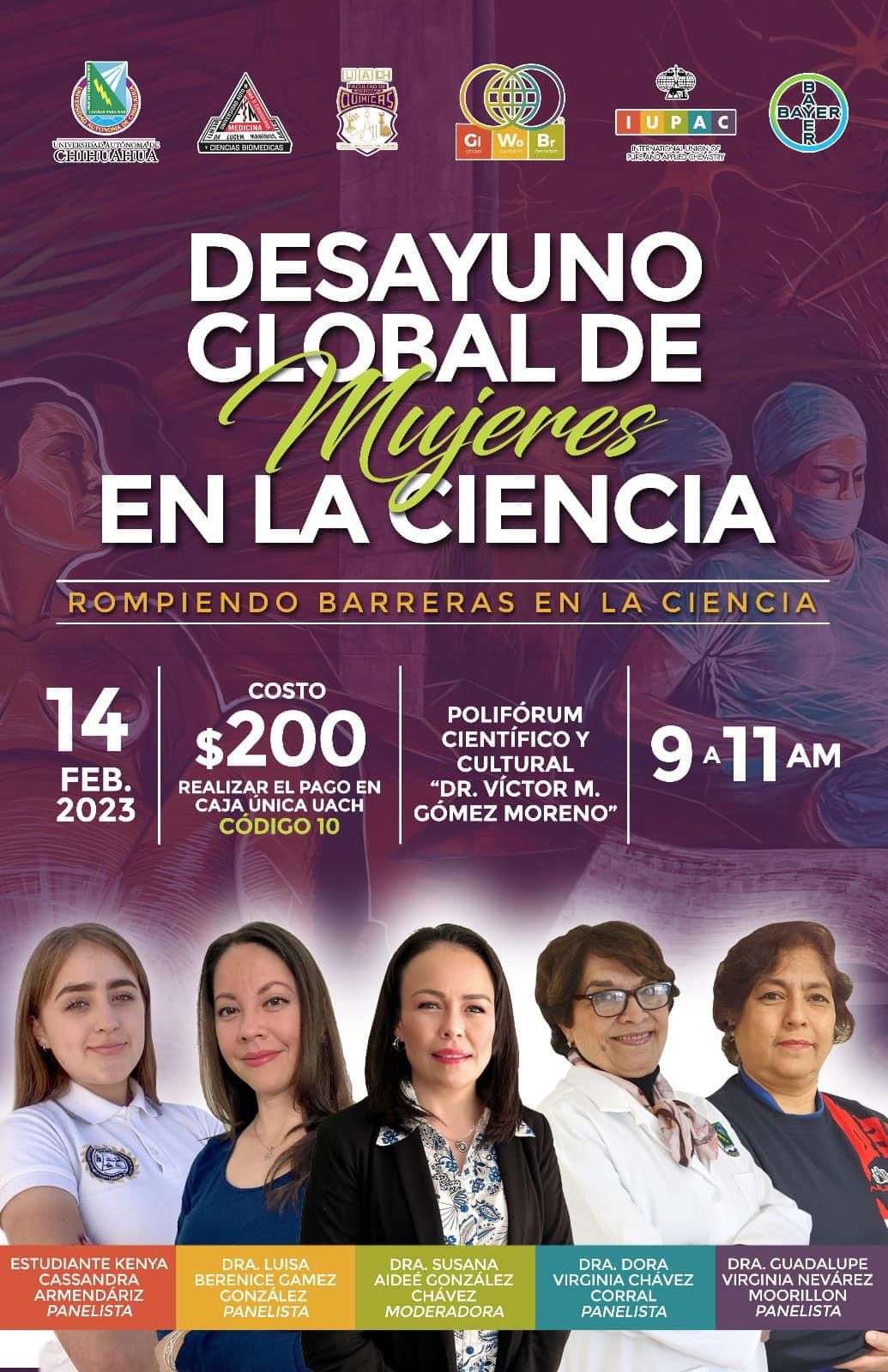 Invita UACH a Desayuno Global de Mujeres en la Ciencia