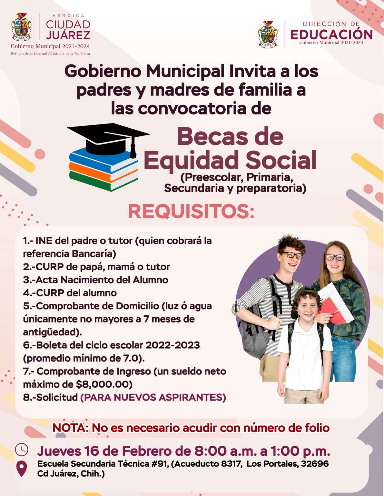 Este jueves tramitará Educación becas escolares en el sur de la ciudad