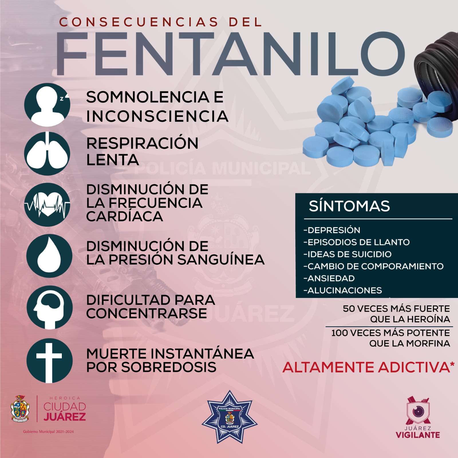 Exhorta la SSPM a cuidar la salud y evitar consumo de fentanilo