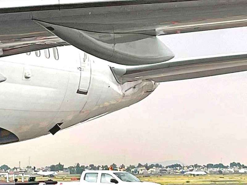 Chocan dos aviones en el Aeropuerto Internacional de la Ciudad de México