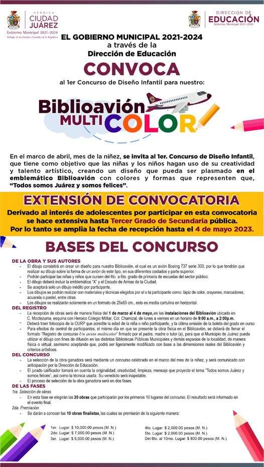Cierra mañana convocatoria para Biblioavión Multicolor