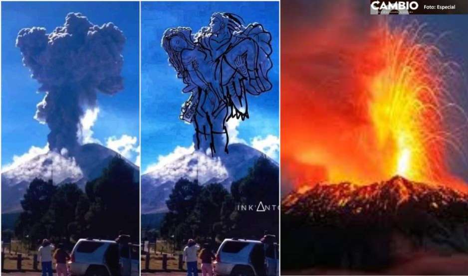 Capturan imagen del Eterno Enamorado en erupción del Popo