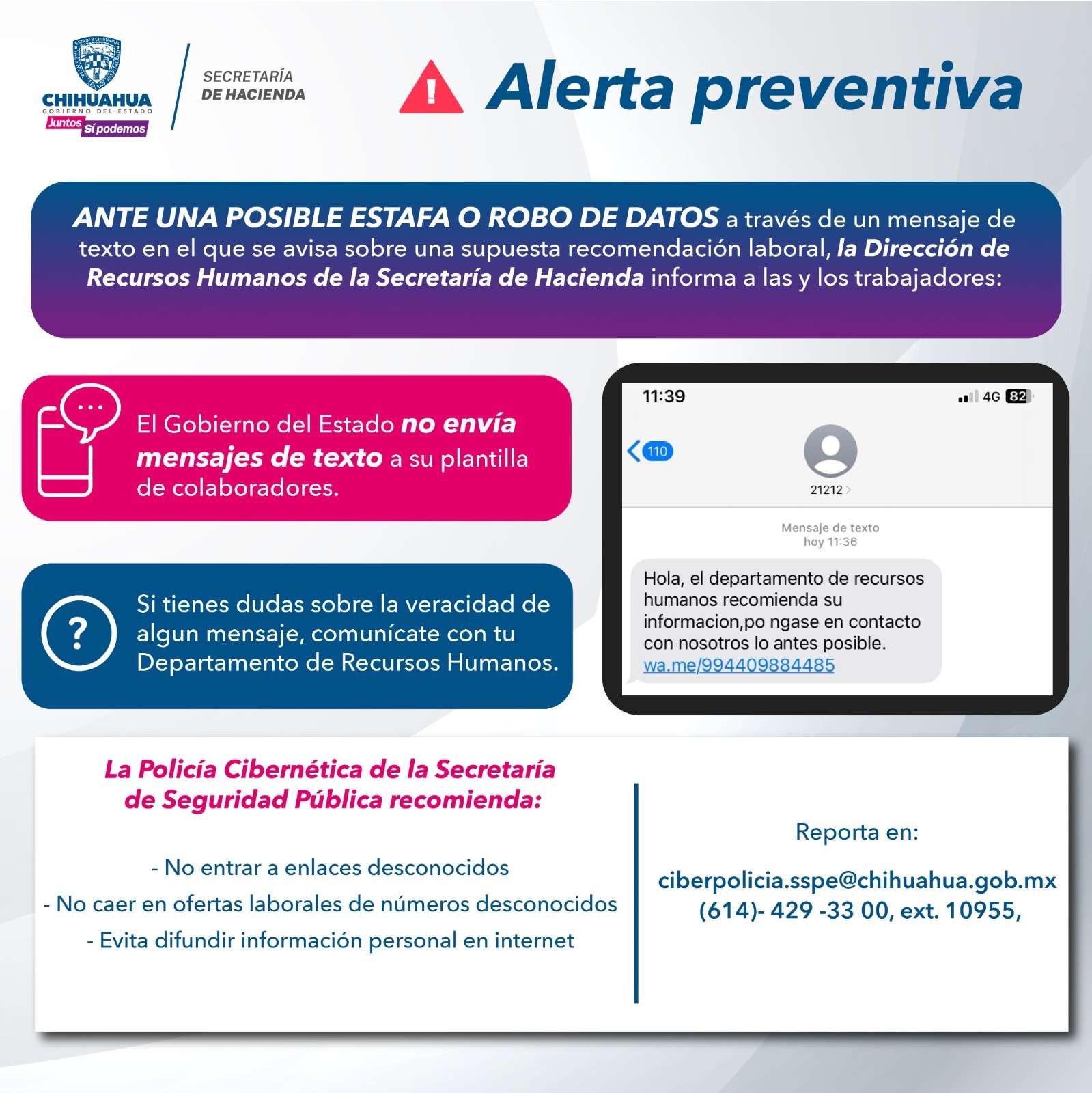 Alerta Hacienda por posible estafa a través de mensajes de Whatsapp ...