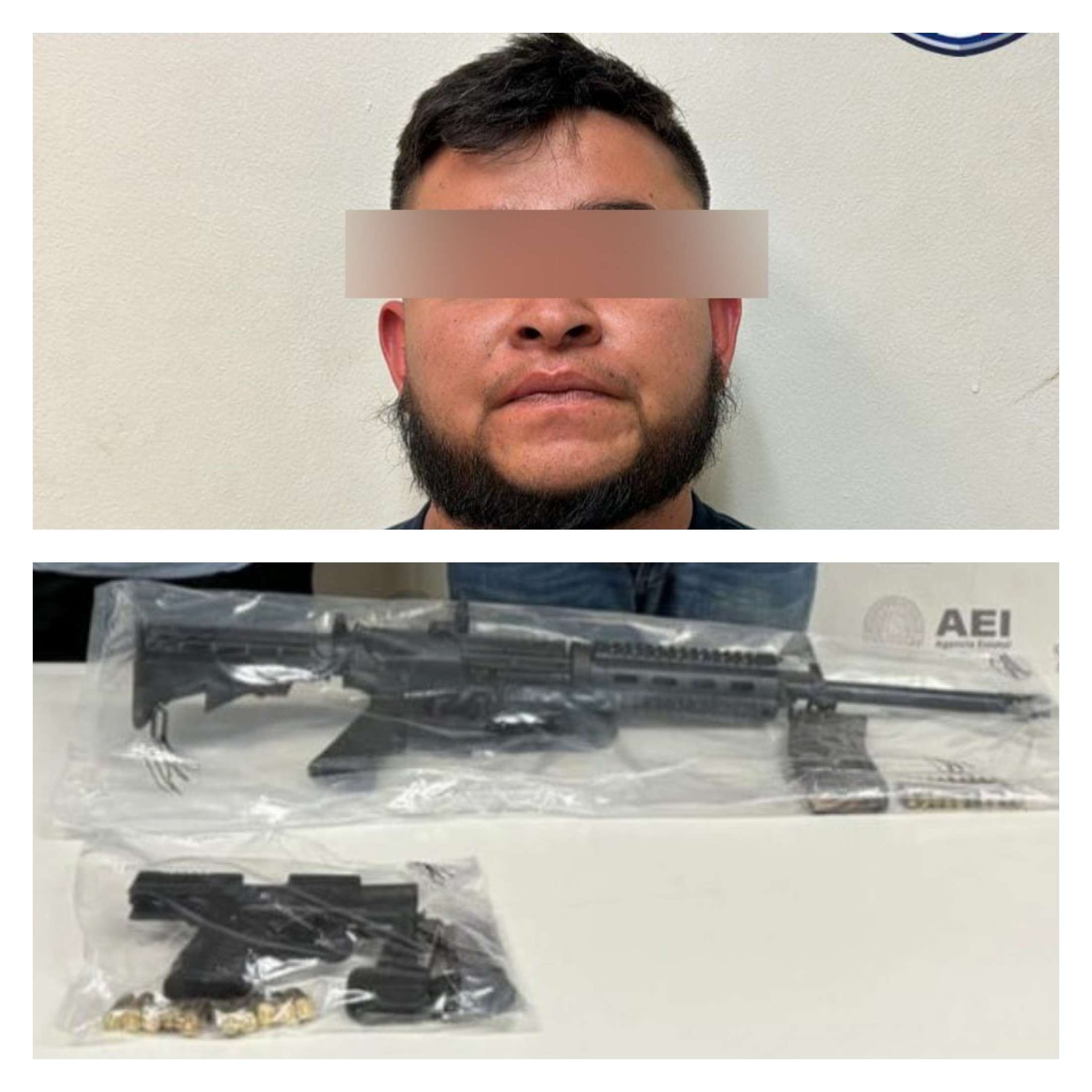Con metralleta y pistola paseaba en Pradera Dorada