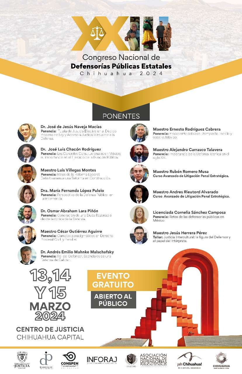 Realizan Congreso de Defensorías Públicas con ponentes de talla nacional