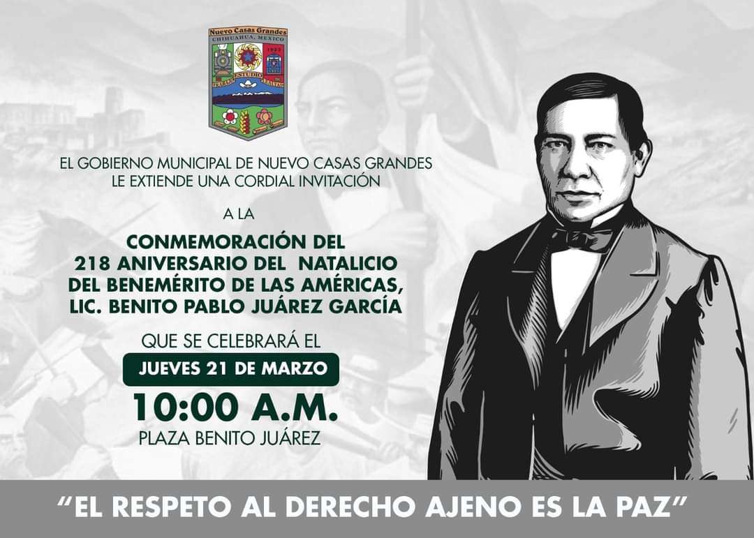 Conmemora municipio 218 aniversario del Natalicio
