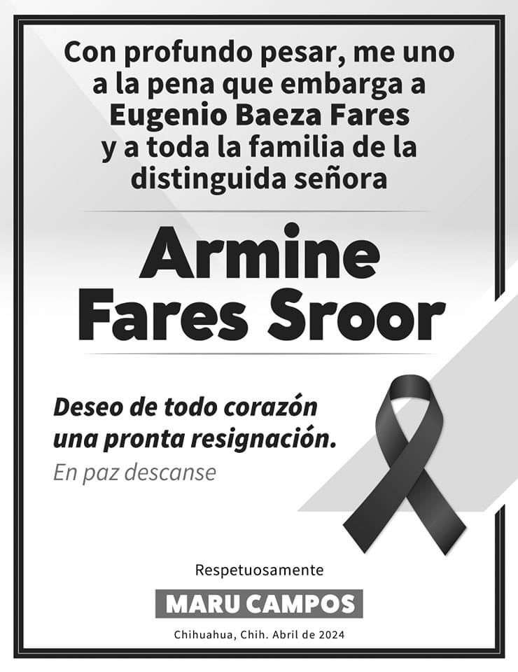 Muere la madre de Eugenio Baeza