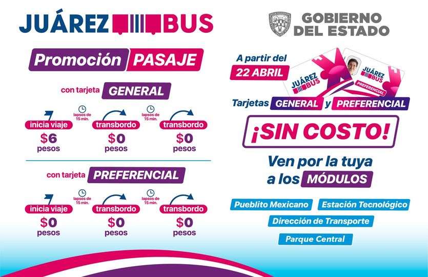 Arranca el Juárez Bus en modo prueba con tarifa de seis pesos