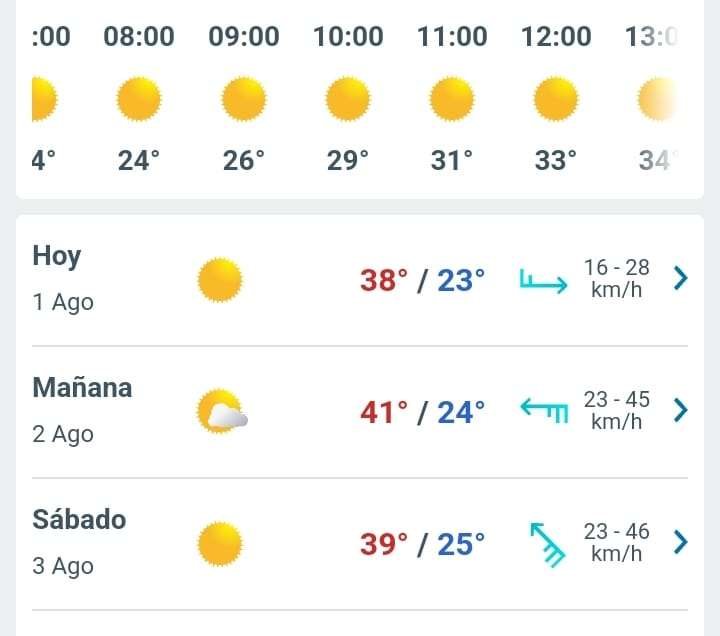 Prevén día soleado con máxima de 38°C para Juárez 