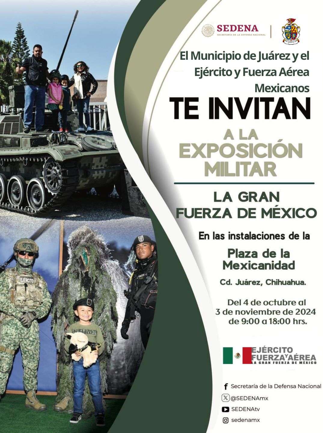 Realizará Sedena exposición militar "La Gran Fuerza de México" a partir de octubre