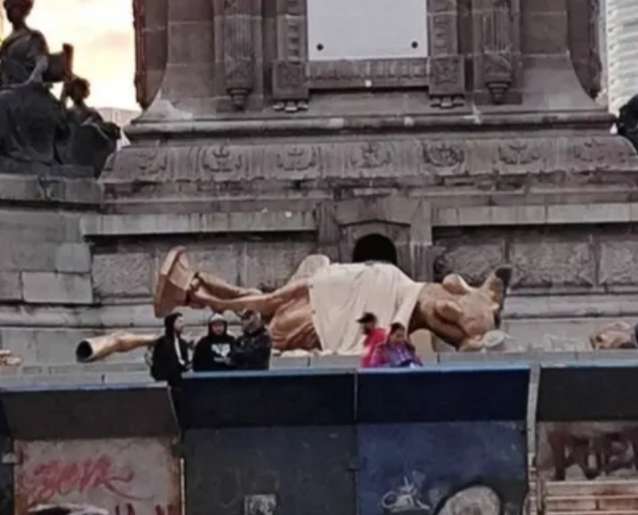 Aclaran que Ángel de la Independencia en CdMx, no cayó