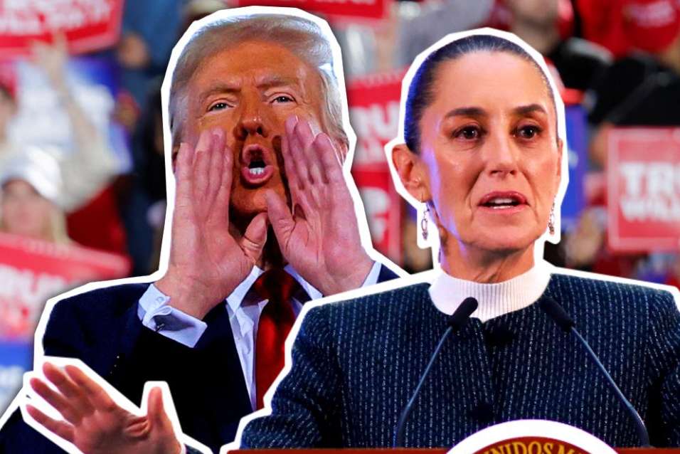 Trump amenaza con aranceles si no frena  Sheinbaum flujo de migrantes y drogas