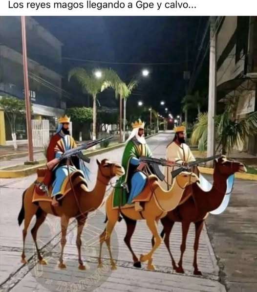 Los reyes magos llegando a Guadalupe y Calvo