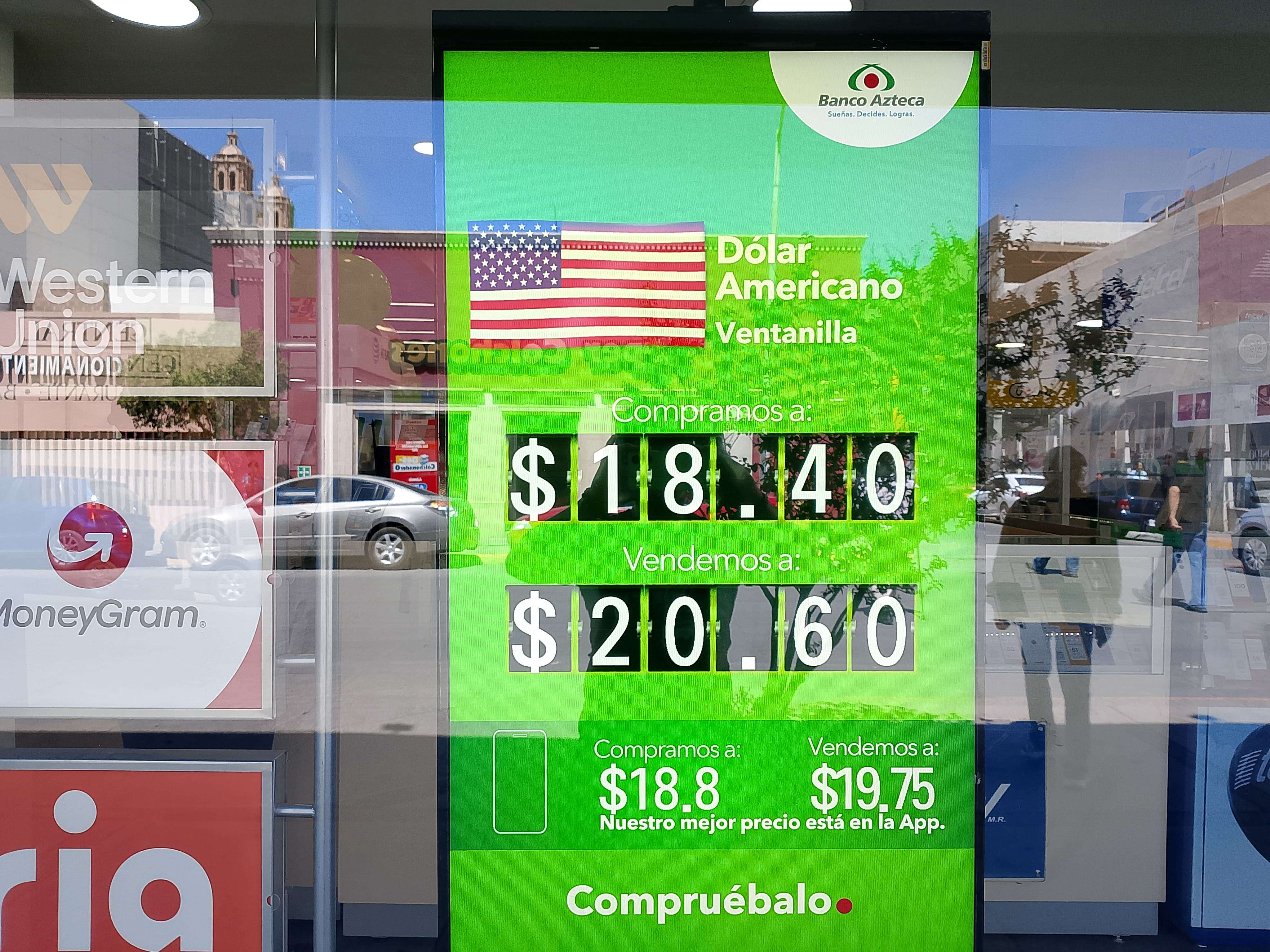 Cotiza el dólar a 20.60 este martes