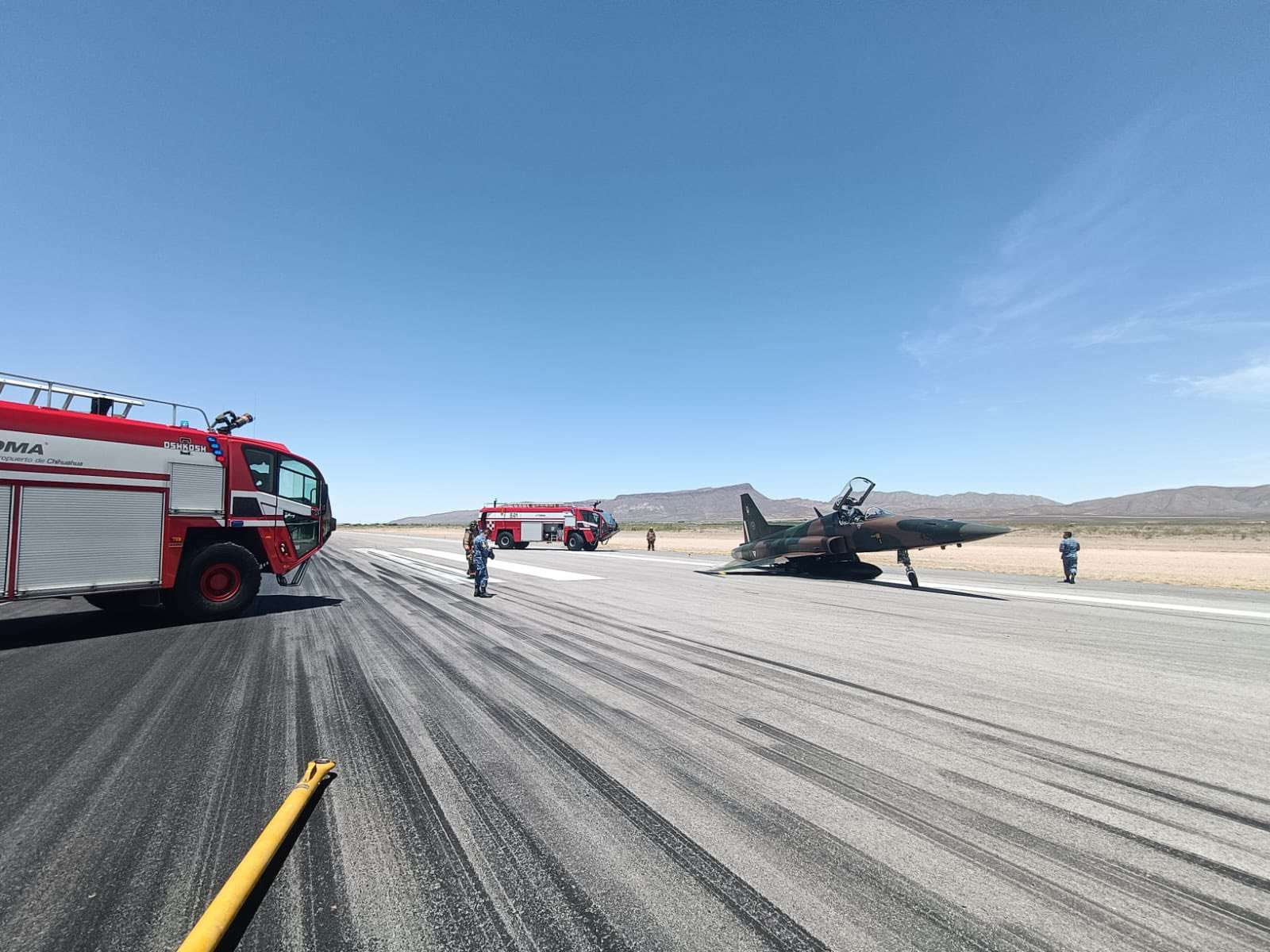 Se poncha F-5 al aterrizar en Aeropuerto de Chihuahua: FAM