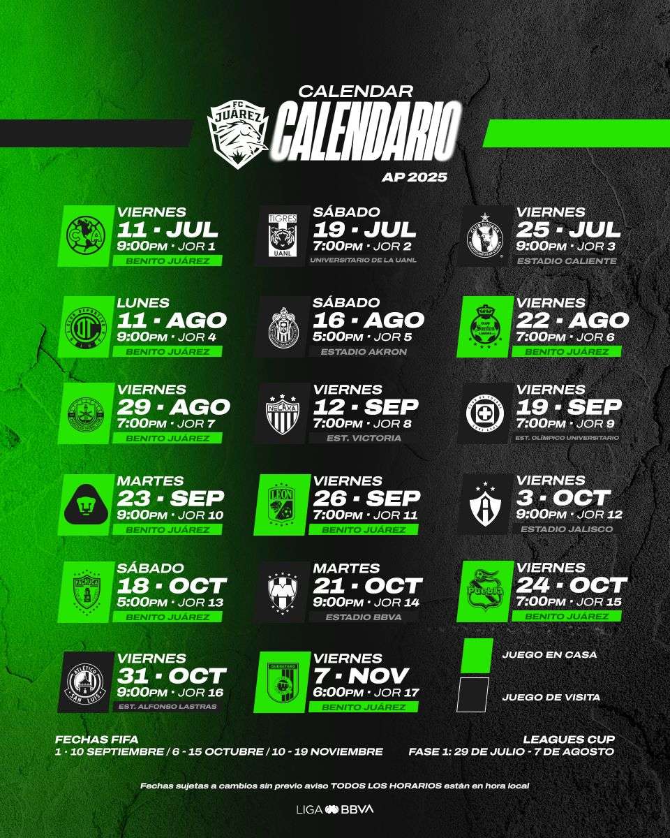 Define Bravos su calendario para el Apertura 2025 | El Bordo