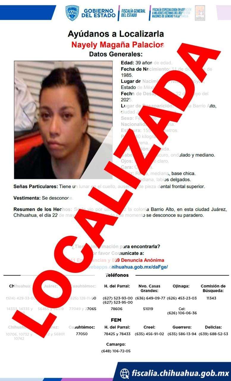 Localizan sana y salva a mujer de 39 años que tenía reporte de ausencia
