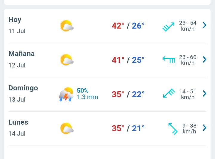 Día soleado con temperatura hasta 42°C en Juárez