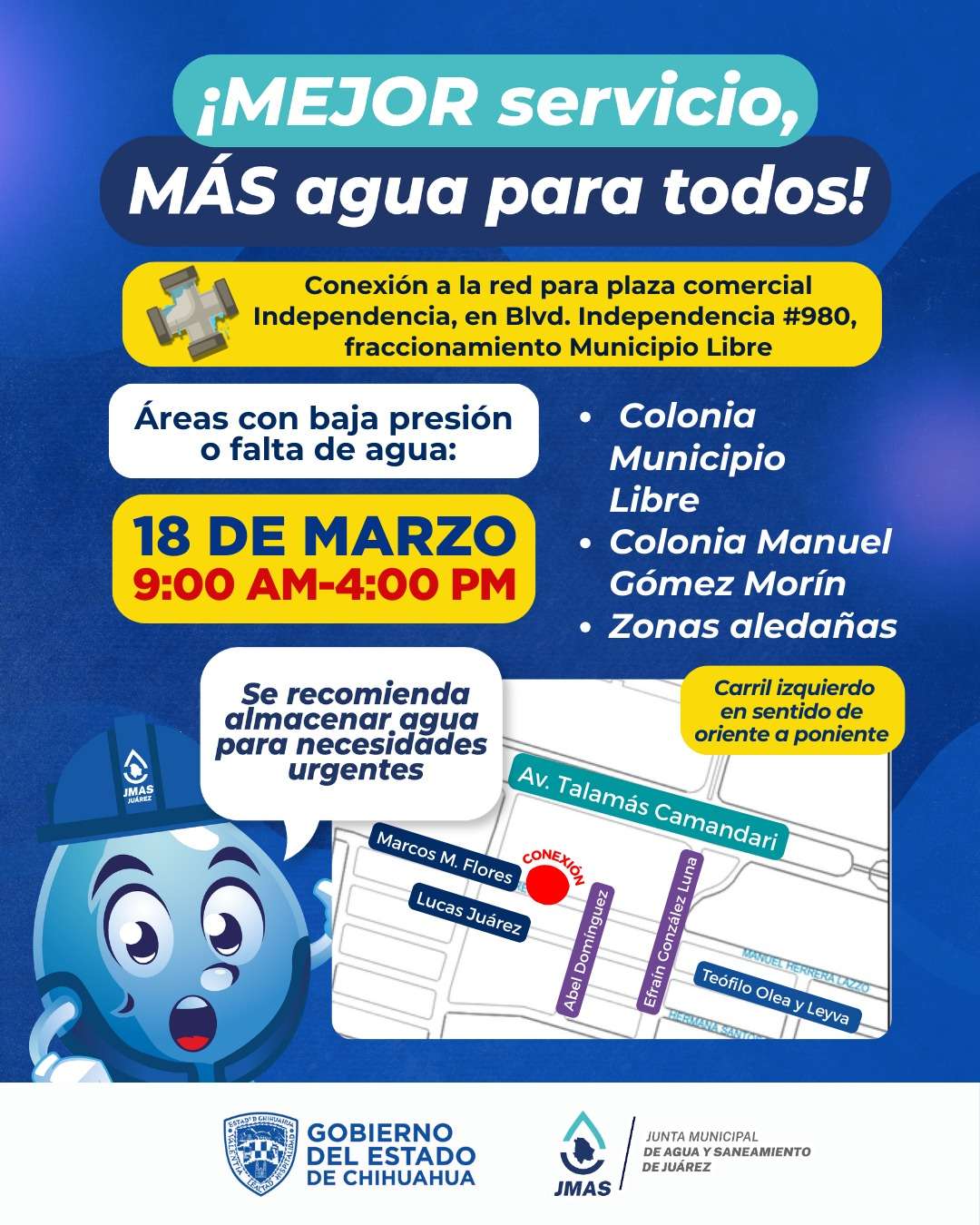 Alertan por baja presión de agua en la Municipio Libre y alrededores ...