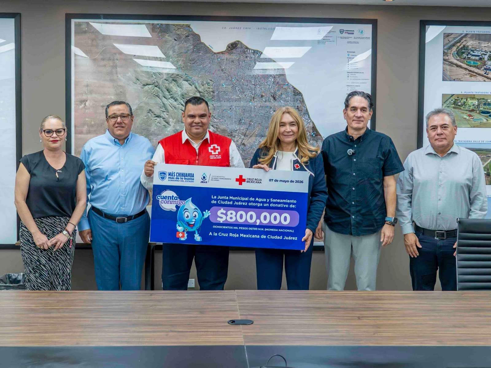 Entrega JMAS donativo de 800 mil pesos a Cruz Roja