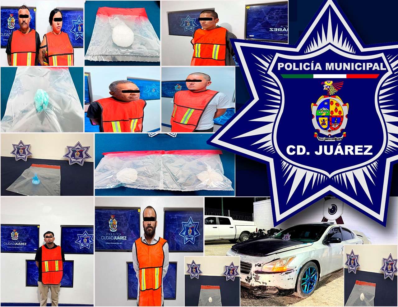 Aseguran cristal y arrestan a siete personas en distintos sectores