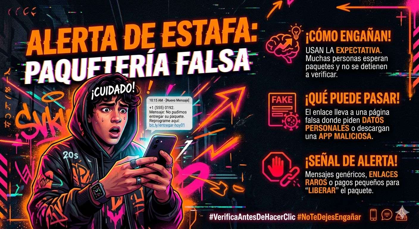 Aumenta robo de cuentas de WhatsApp mediante fraude de paquetería