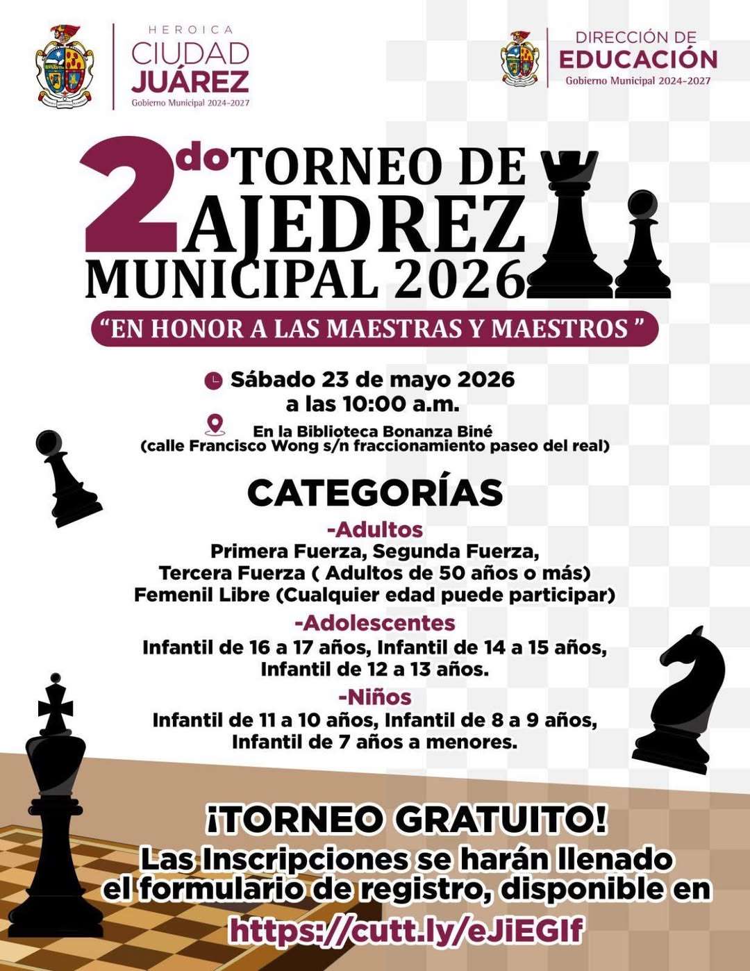 Invitan a participar en el Segundo Torneo Municipal de Ajedrez | El Bordo