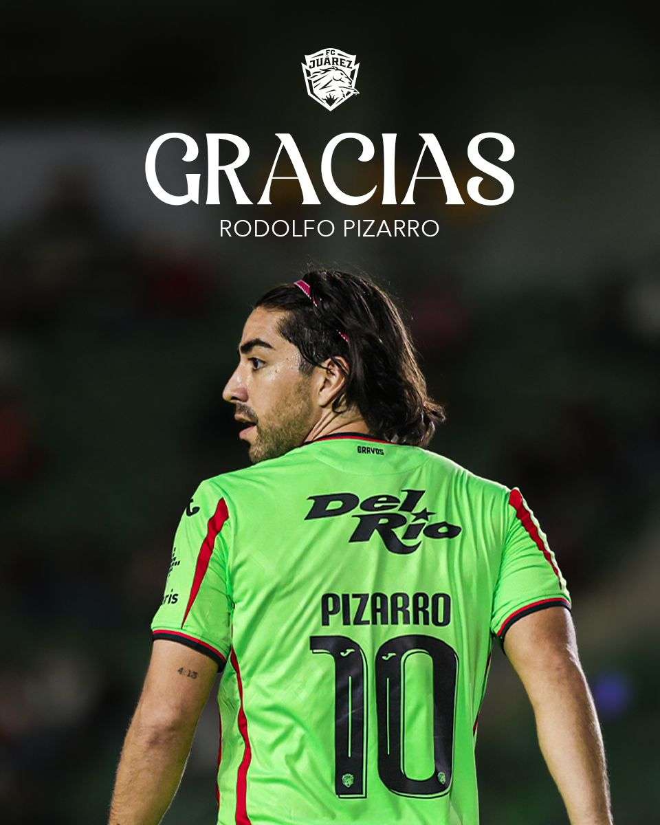 Concluye Rodolfo Pizarro vínculo con FC Juárez
