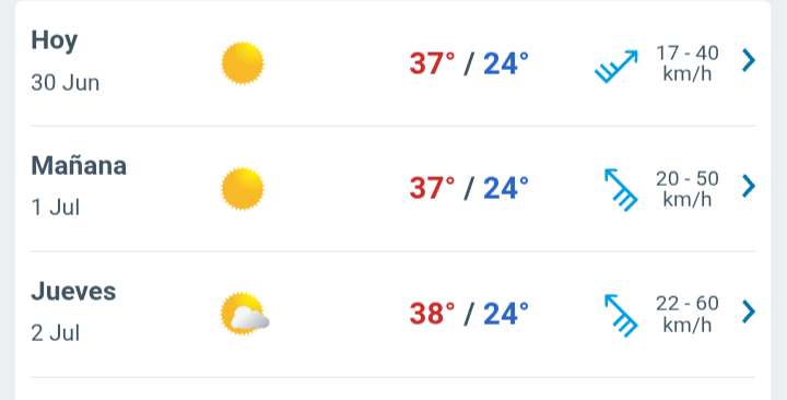 Día soleado con temperatura hasta 37°C en Juárez