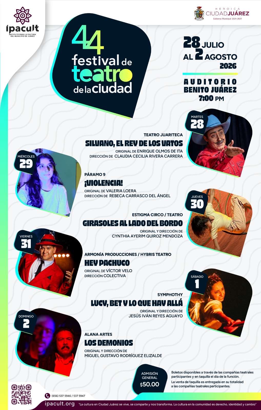 Presentan la cartelera del 44 Festival de Teatro
