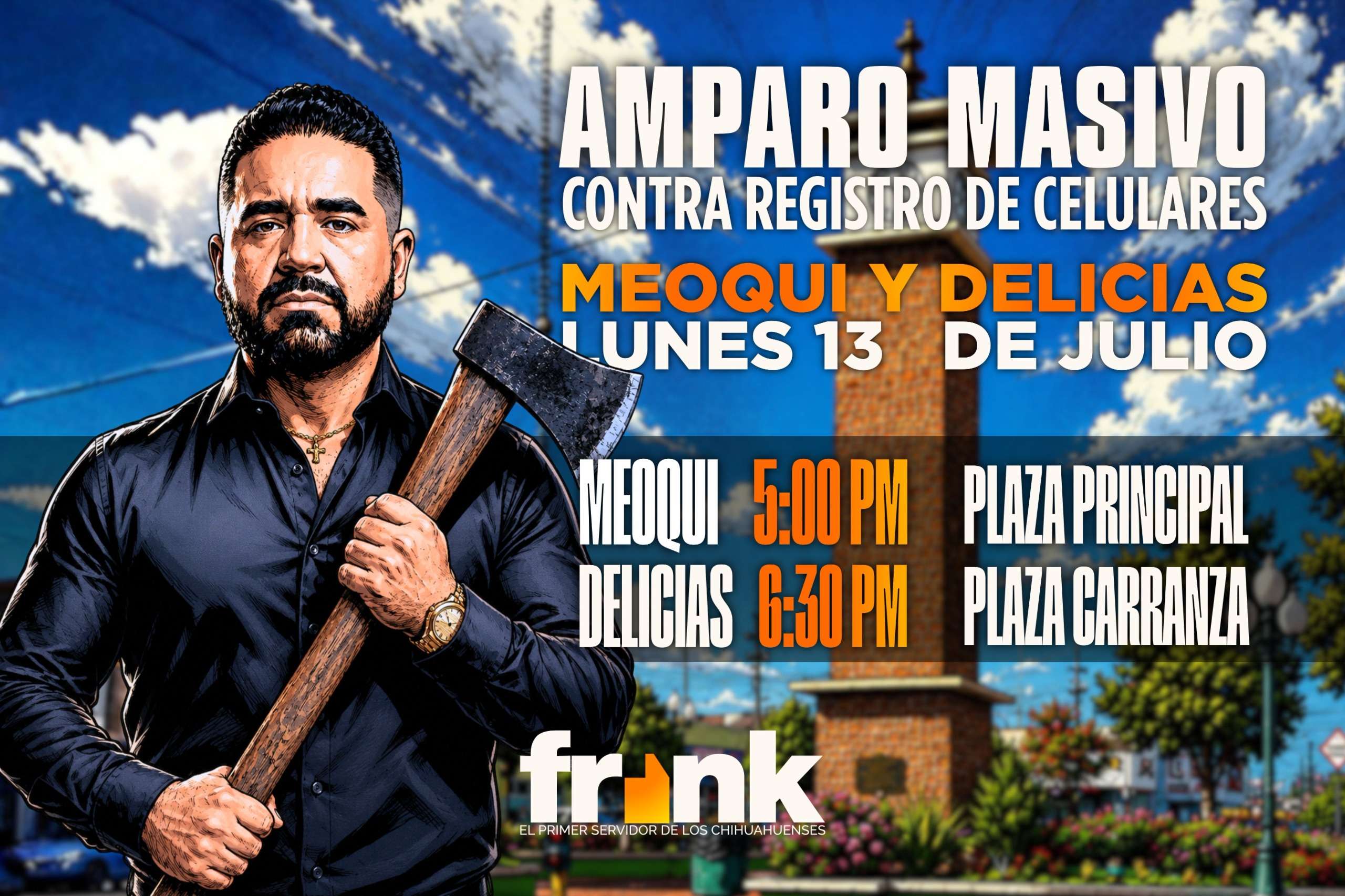 Lleva Diputado el amparo masivo contra registro de celulares a Delicias y Meoqui
