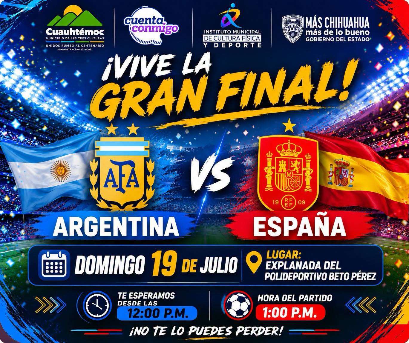 Transmitirán final del Mundial en el Polideportivo Beto Pérez Holguín