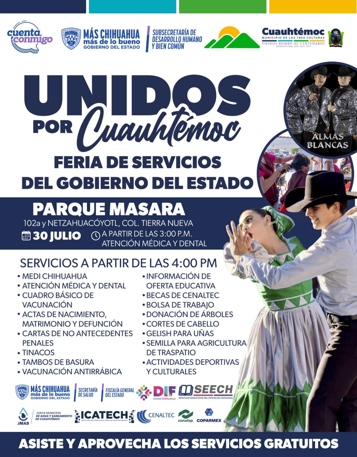 Invitan a jornada Unidos por Cuauhtémoc con atención médica 