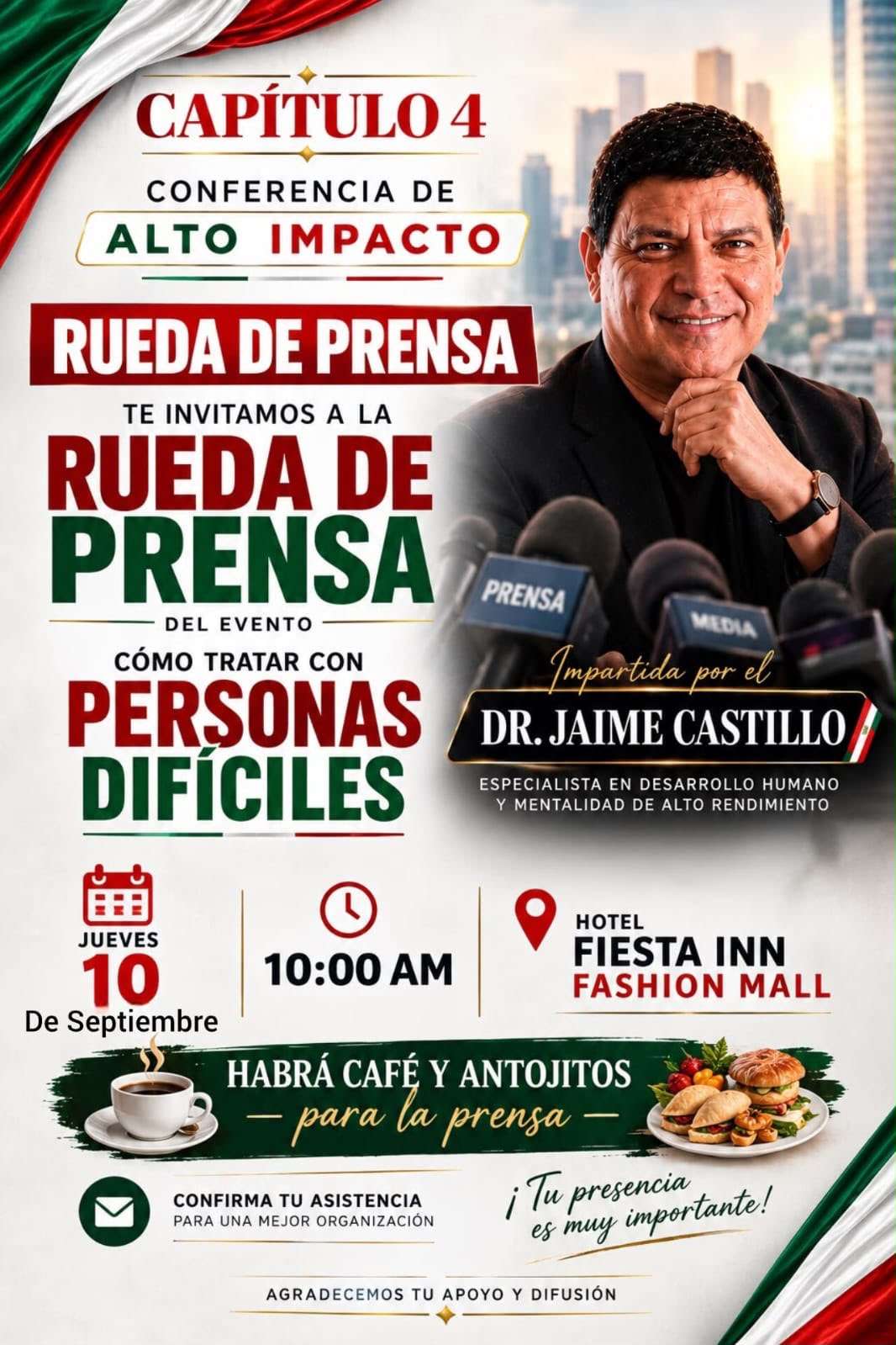 Presentará Jaime Castillo conferencia Cómo tratar con personas difíciles