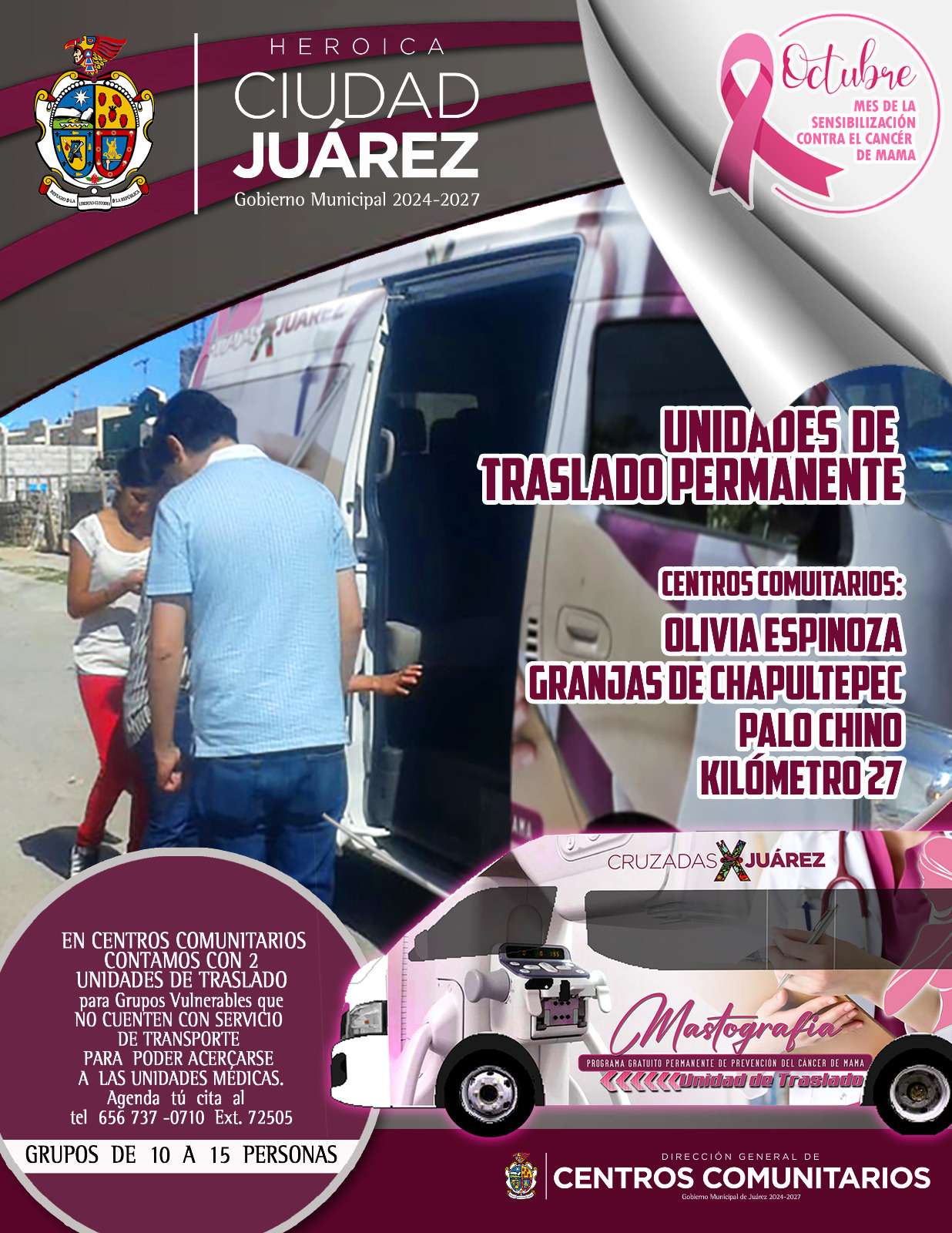 Ofrece Municipio traslado a servicios médicos para población vulnerable