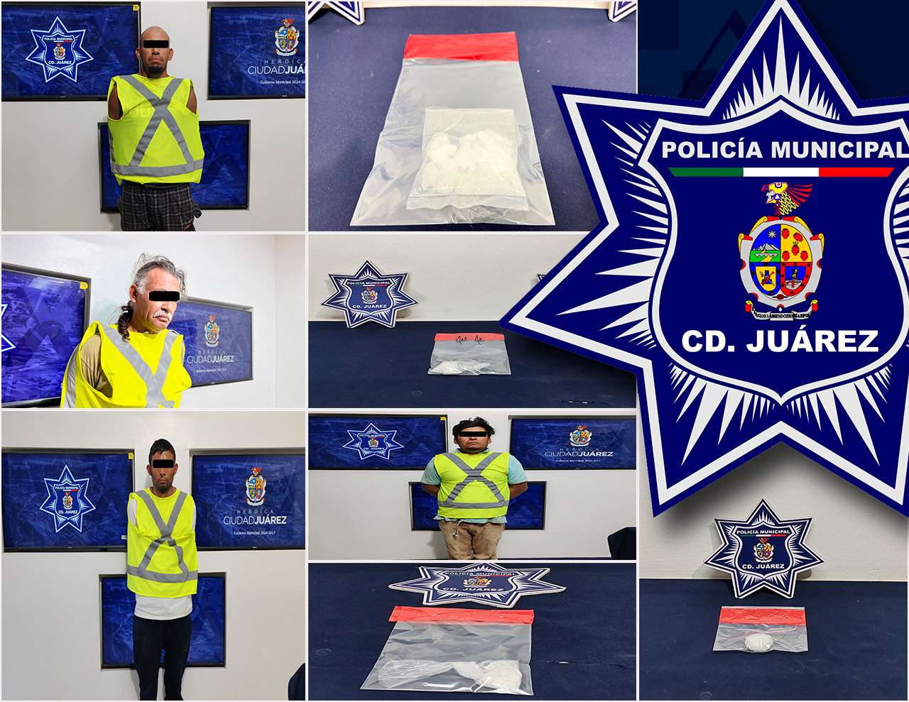 Durante recorridos de vigilancia arrestan a cuatro narcomenudistas 
