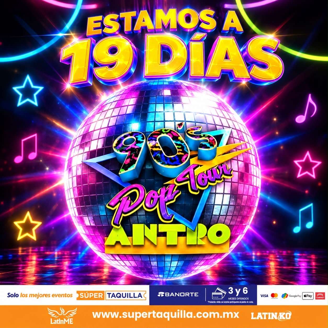 La nostalgia de los 90 llega a Juárez; El 90s Pop Tour